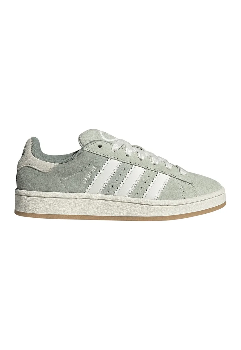 Pantofi sport Campus 00s low-cut din piele intoarsa, Verde pal/Alb murdar