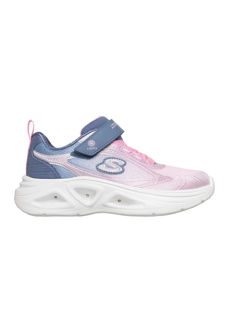 Pantofi sport Sola Glow 2.0 de plasa cu LED, Roz pastel/Albastru indigo