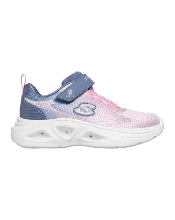 Pantofi sport Sola Glow 2.0 de plasa cu LED, Roz pastel/Albastru indigo