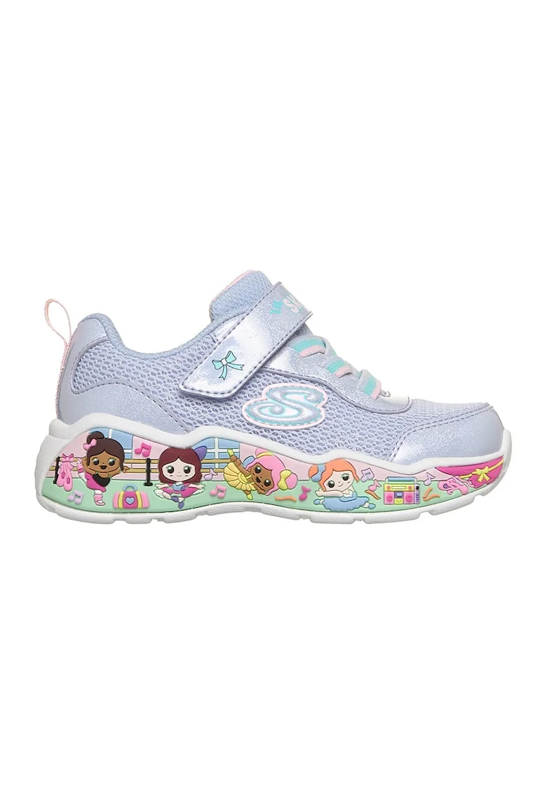 Pantofi sport cu velcro Play Scene, Albastru azur/Albastru glaciar