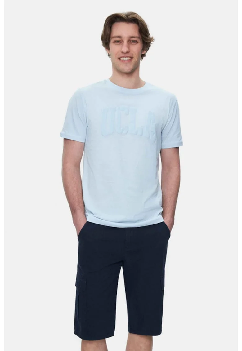 Tricou cu imprimeu logo supradimensionat Culver, Albastru