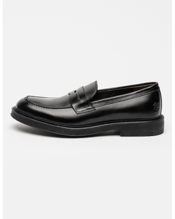 Pantofi loafer din piele Lenard, Negru