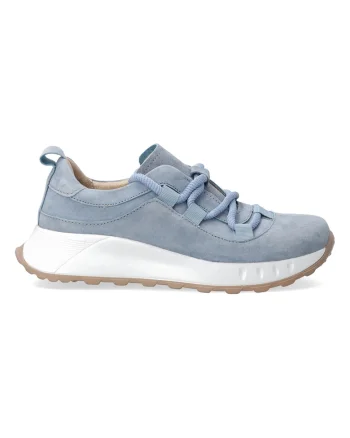 Pantofi sport din piele intoarsa cu talpa wedge si model uni