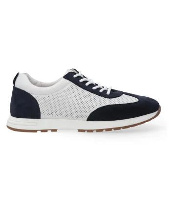 Pantofi sport din piele in doua culori