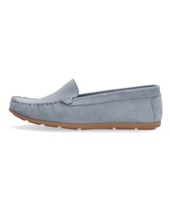 Pantofi loafer din piele intoarsa uni