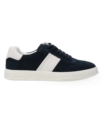 Pantofi sport din piele intoarsa cu insertii contrastante