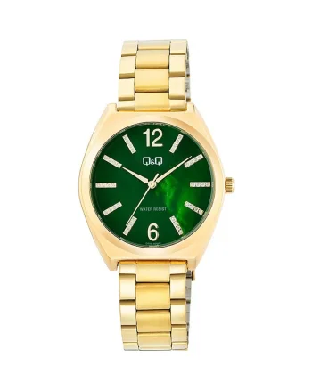 Ceas analog de dama,  Auriu/Verde