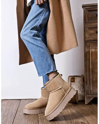 Ghete bej din piele naturala JB1925 117 37, Bej