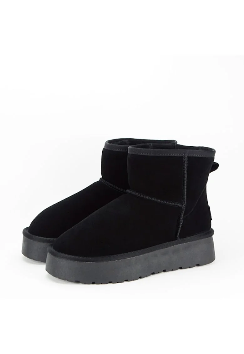 Ghete din piele naturala negre B-JB1925 117 5, Negru