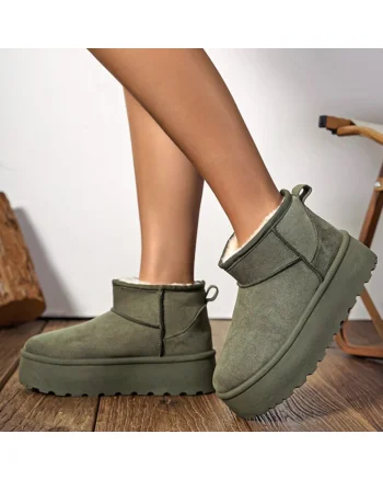 Ghete verzi imblanite cu talpa groasa LT33-43 112 18809, Verde