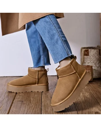 Ghete camel din piele naturala JB1924 118 15688, Bej