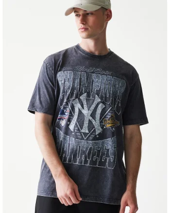 Tricou din bumbac New York Yankees, Albastru inchis/Alb murdar