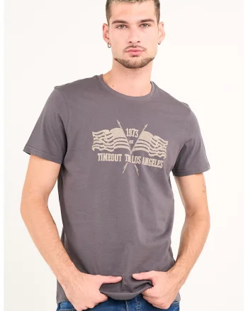 Tricou regular-fit din bumbac, Galben pal/Lila pal