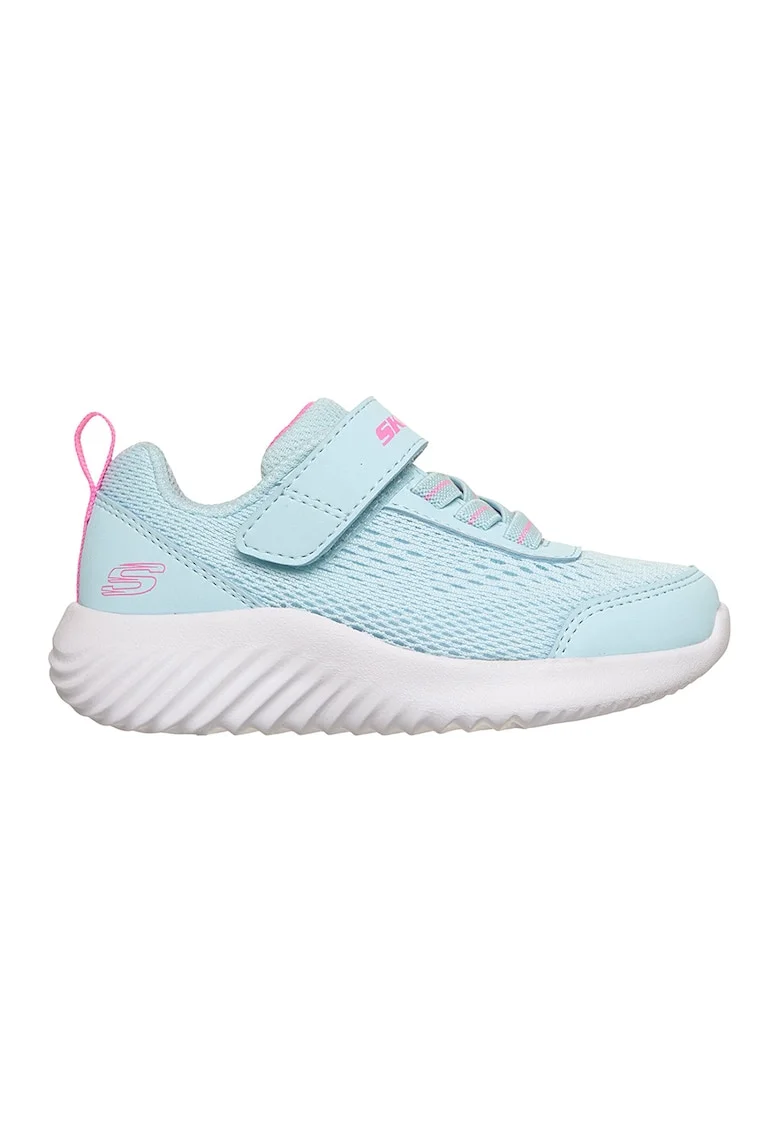 Pantofi sport de plasa cu velcro si aspect tricotat Bounder Free And Easy, Albastru glaciar