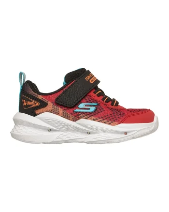 Pantofi sport Meteor-Lights 2.0 cu LED-uri, Rosu/Negru/Portocaliu deschis