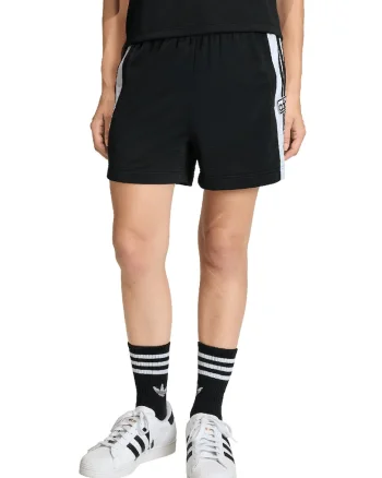Pantaloni scurti cu capse laterale Adibreak, Alb/Negru