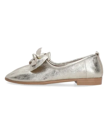 Mocasini din piele cu funda decorativa