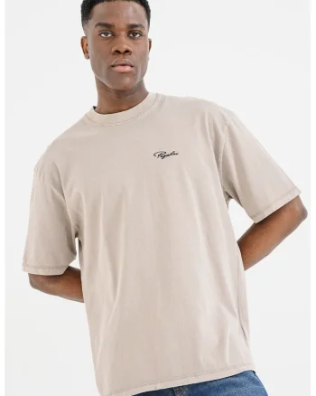 Tricou lejer de bumbac, Negru/Gri deschis
