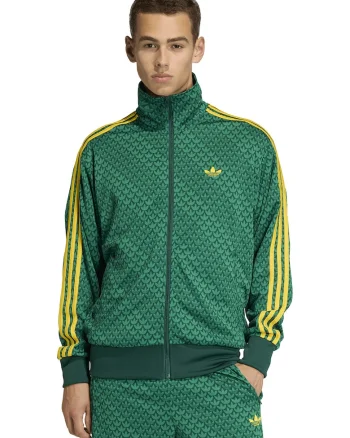 Bluza de trening cu fermoar si logo Firebird, Verde/Galben