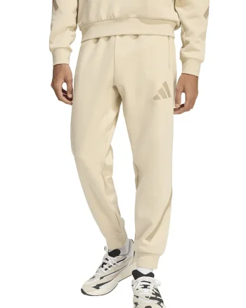 Pantaloni de trening relaxed fit cu snur Z.N.E., Maro camel/Bej deschis