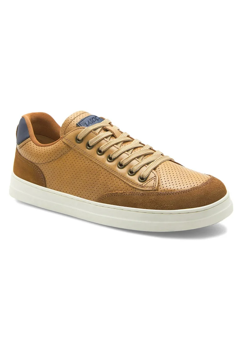 Pantofi sport barbati,  326656, Piele naturala, Maro