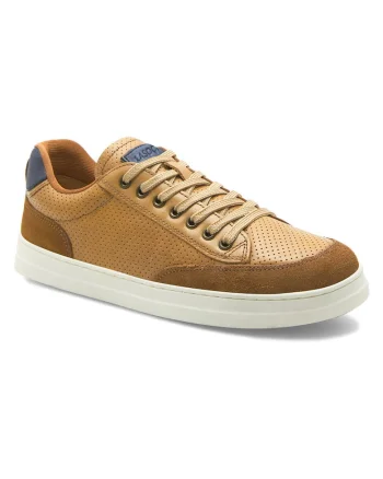 Pantofi sport barbati,  326656, Piele naturala, Maro