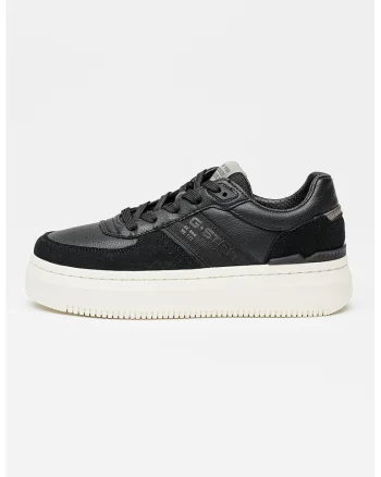 Pantofi sport low-cut cu segemente de piele intoarsa Eve, Negru