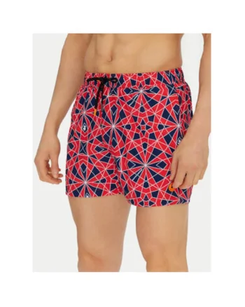 Pantaloni scurti de baie barbati  DW1222M-SIPO20, Poliester, Albastru, Rosu