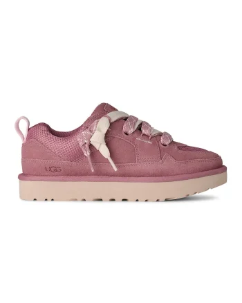 Pantofi sport din piele intoarsa si plasa Lo Lowmel, Roz prafuit