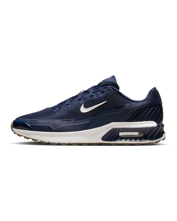Pantofi sport Air Max Bia low-cut cu garnituri din material sintetic, Alb optic/Bleumarin