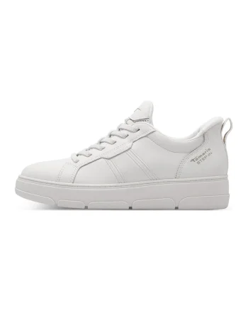 Pantofi sport wedge din piele intoarsa, Alb