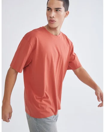 Tricou lejer din bumbac, Coral