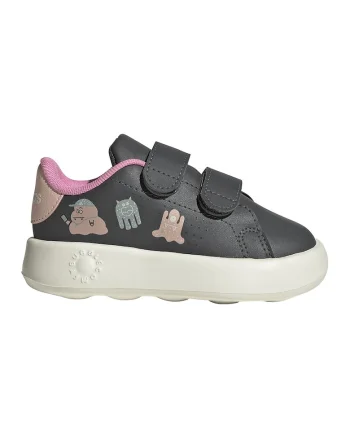 Pantofi sport cu velcro Advantage, Roz/Gri inchis