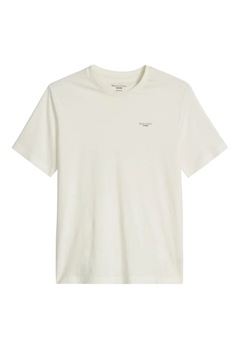 Tricou din bumbac organic cu detaliu cu logo discret, Alb