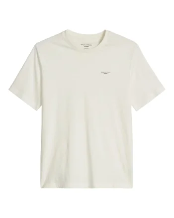 Tricou din bumbac organic cu detaliu cu logo discret, Alb