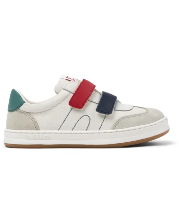 Pantofi sport Runner Four de piele cu velcro, Bej