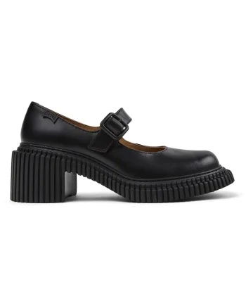 Pantofi Mary Jane cu varf rotund Pix London, Negru