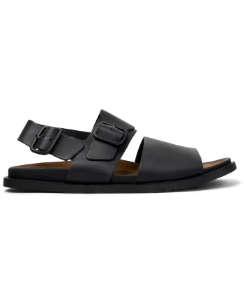 Sandale slingback de piele Lluc, Negru
