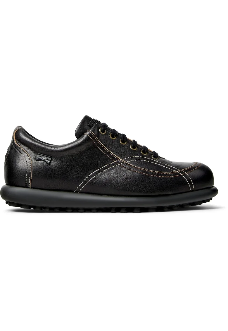 Pantofi casual de piele cu cusaturi contrastante Pelotas Ariel Hella Twins, Negru