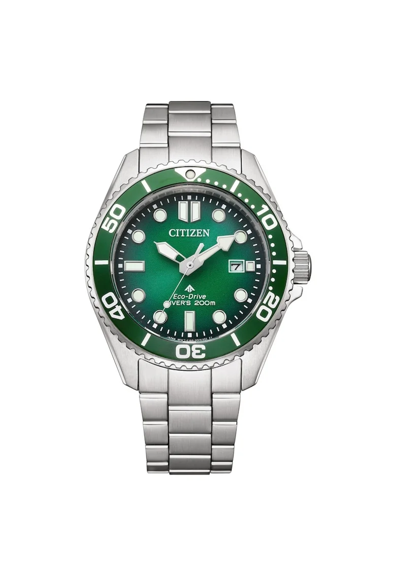 Ceas barbatesc  BN0269-50W Eco-Drive Diver, verde, 44x12mm, bratara inox, rezistent la apa 200m