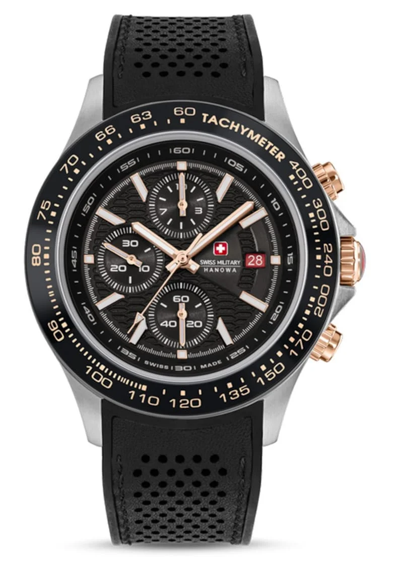 Ceas barbati, Swiss Military Honowa, Watchman, Negru/Argintiu