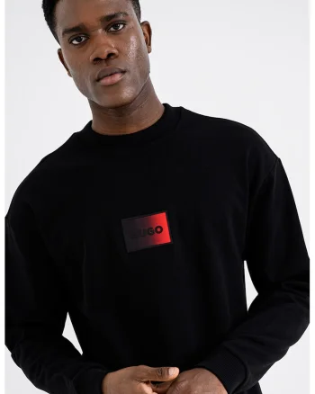 Bluza de trening cu logo, Negru/Rosu inchis