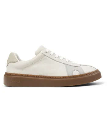 Pantofi sport Runner Twentyfive Twins din piele, Alb/Alb murdar