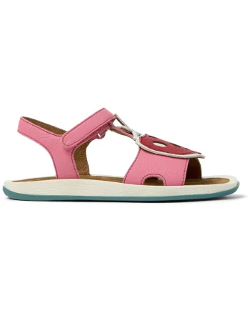 Sandale din piele cu velcro Bicho Twins, Rosu