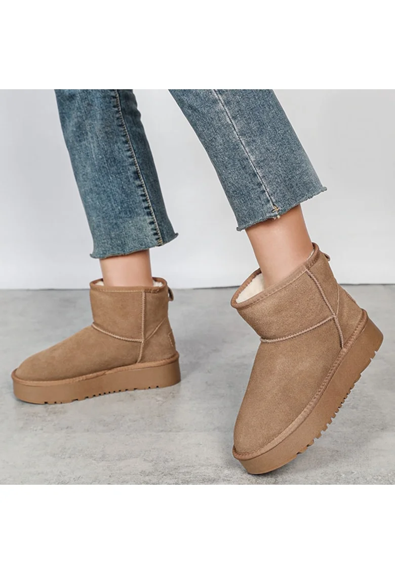 Ghete camel din piele naturala NN605 117 16210, Bej