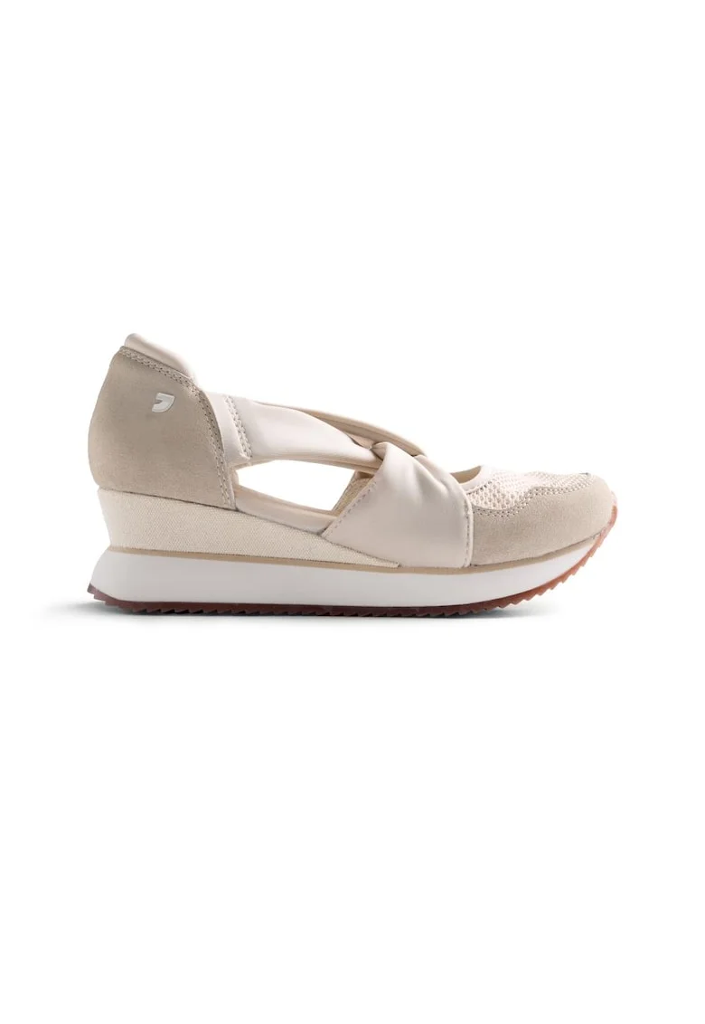 Pantofi sport de piele intoarsa cu decupaje Tuhelj, Alb murdar