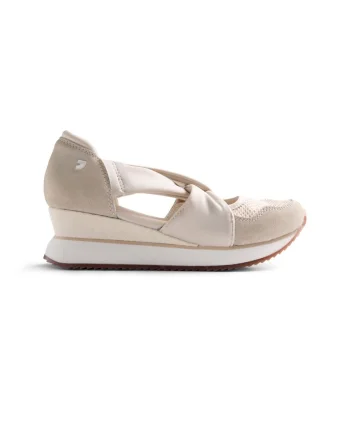 Pantofi sport de piele intoarsa cu decupaje Tuhelj, Alb murdar