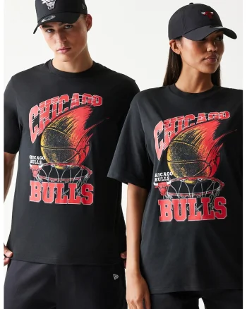 Tricou unisex NBA Chicago Bulls, Rosu/Negru
