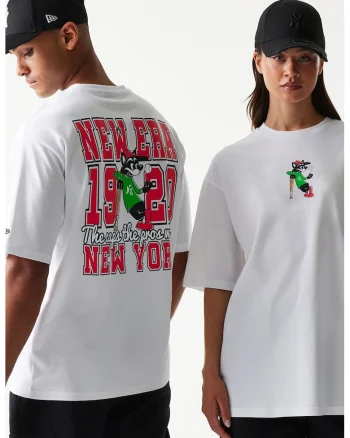 Tricou unisex Character, Alb/Rosu vermillion