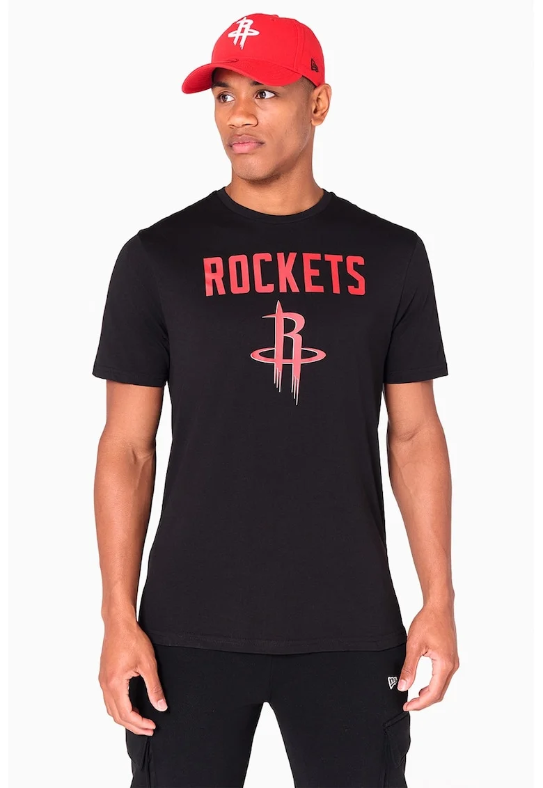 Tricou Houston Rockets NBA, Negru/Rosu capsuna